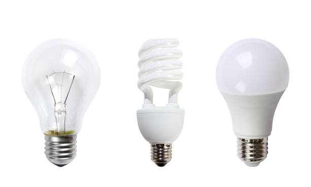 텅스텐 전구, 형광등 및 led 전구 - fluorescent light light bulb lighting equipment lamp 뉴스 사진 이미지