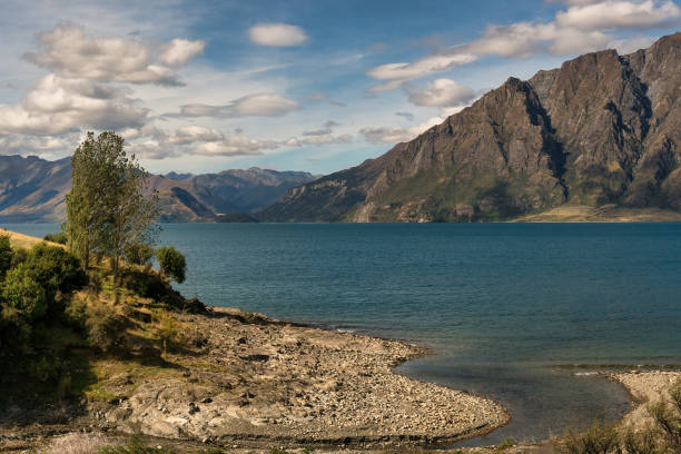 istock Alpine Lake Hawea lakeside scenery 1566487368