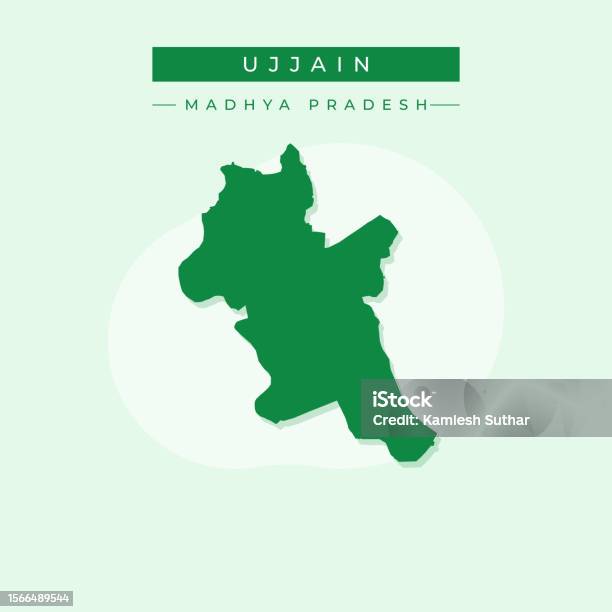 Utjane Map Vector Illustration Vector Of Ujjain City Map India City Stock ...
