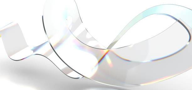 istock 3D rendering of an abstract glass structure on a white background 1566512412