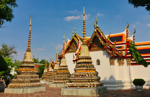 Pagoda of Wat Arun at the historic City center of Bangkok, Thailand