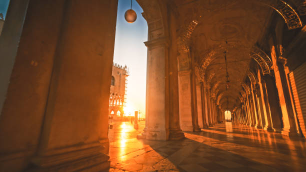 istock Archway aisle of bell tower 1566555378
