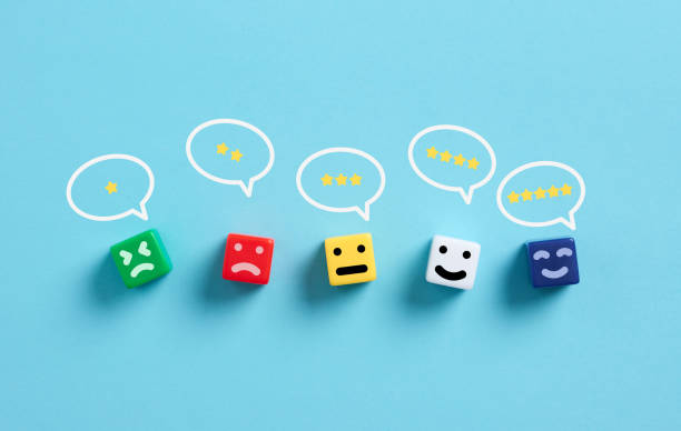 istock Customer satisfaction. Service or product rating and evaluation. User feedback and client review. 1566577321
