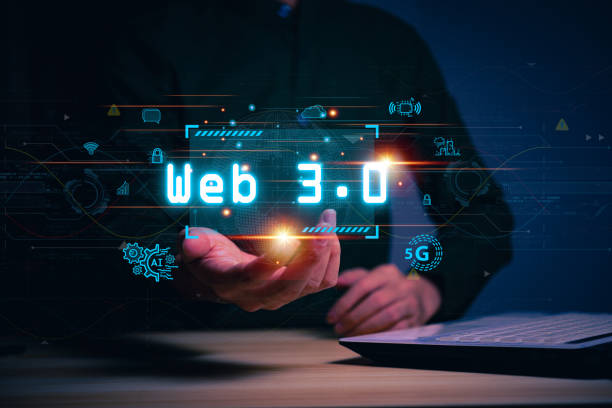 istock Businessman holding and touching using hologram the Web3.0, Cloud Computer technology, Innovation business computer network concept connected internet server for the future Network of Data. 1566629872