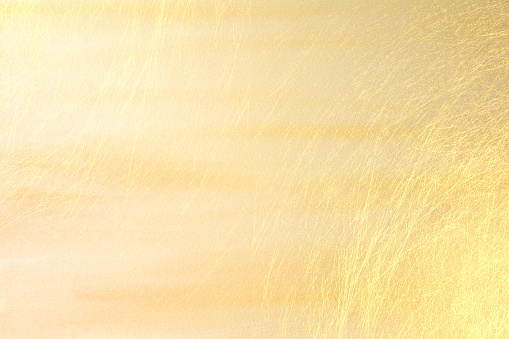 Japanese style (abstract) background is orange watercolor touch gold line composition