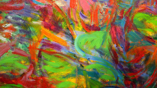 istock Colorful abstract background paints with brush strokes 1566739529