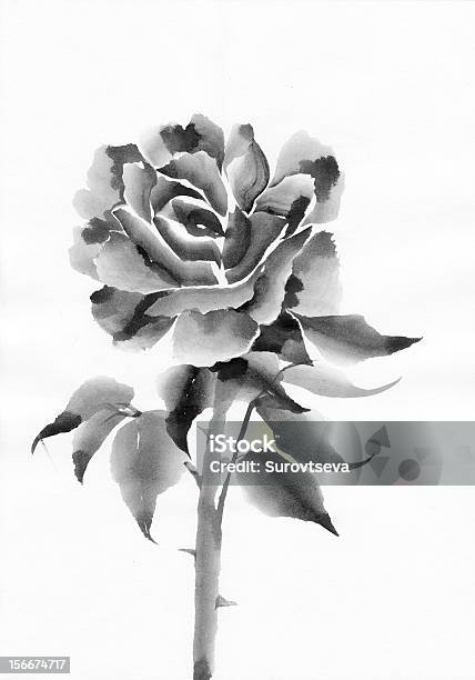Rose Noir Vecteurs libres de droits et plus d'images vectorielles de Aquarelle - Aquarelle, Art, Art et Artisanat