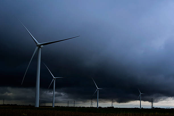 istock storm at the wind farm 156679840