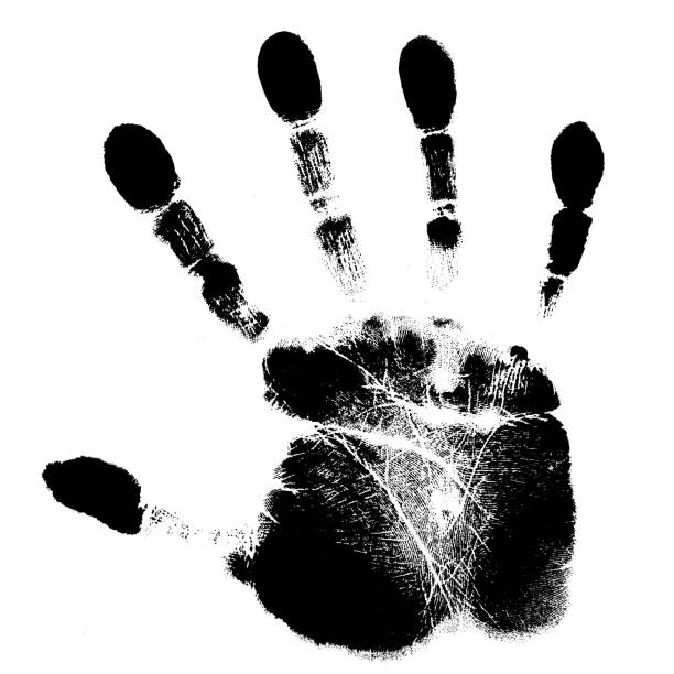 istock Hand print isolated on white background 1566811390