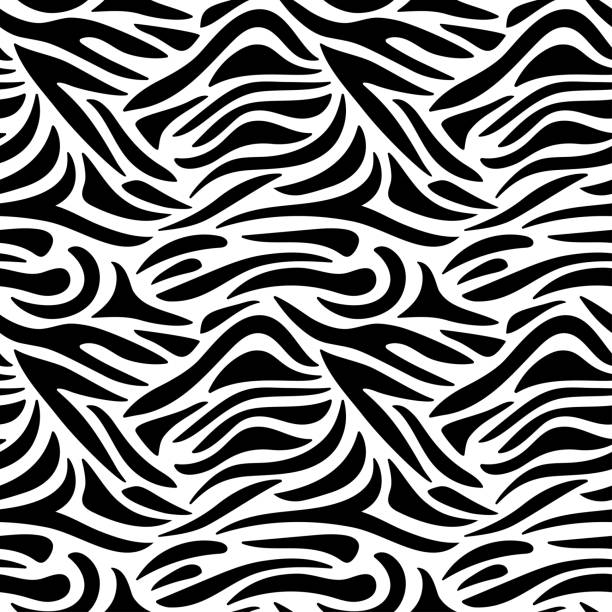 Zebra Pattern Vector Animal Geometric Designs Vector Images