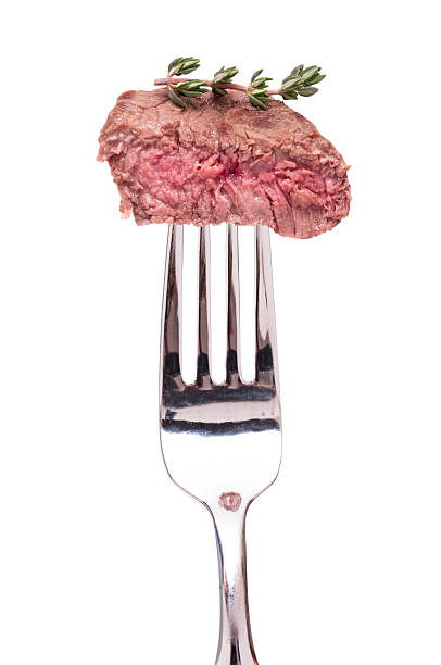 istock Fillet of beef on a fork 156681931
