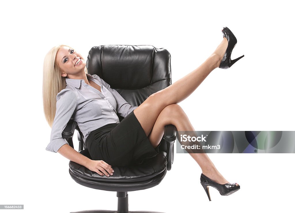 Happy Business Woman - Lizenzfrei Attraktive Frau Stock-Foto