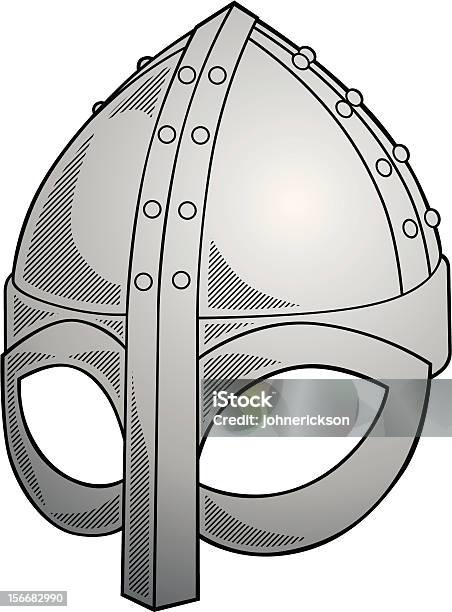 Viking Helm Vecteurs libres de droits et plus d'images vectorielles de Casque de viking - Casque de viking, Acier, Antique