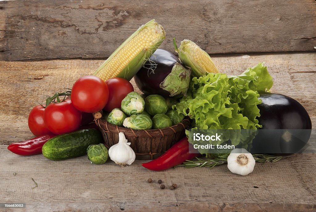 Komposition mit Gemüse - Lizenzfrei Abnehmen Stock-Foto