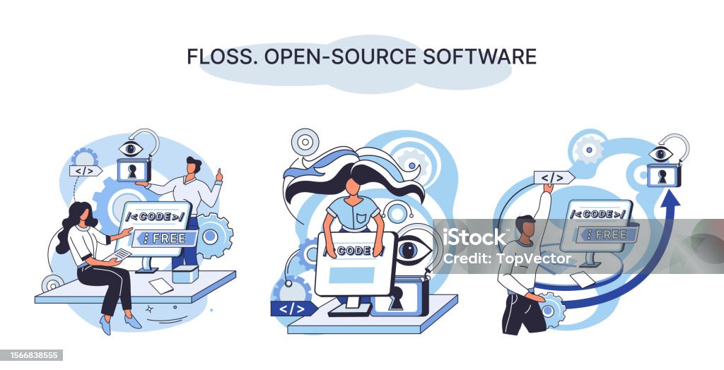 Floss Programm Floss Open Source Software Free Product Anyone Can Freely Redistribute ...