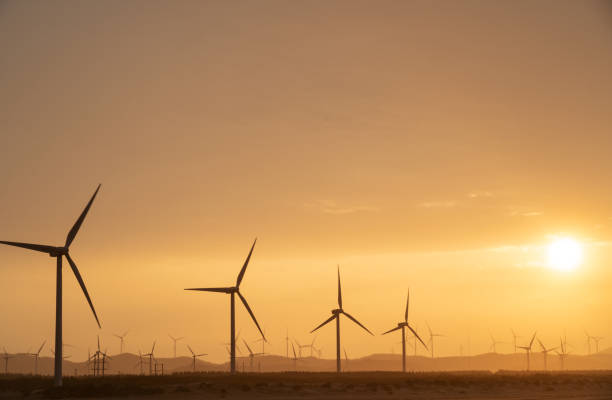 istock Wind farms with artistic feelings 1566841785