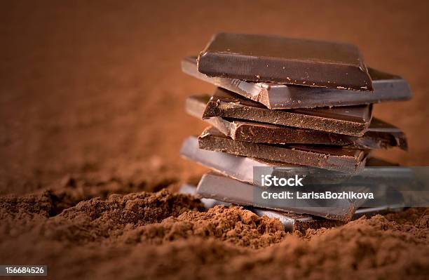 Stacked Chocolate Bars Stock Photo - Download Image Now - Dark Chocolate, Square Shape, Chocolate