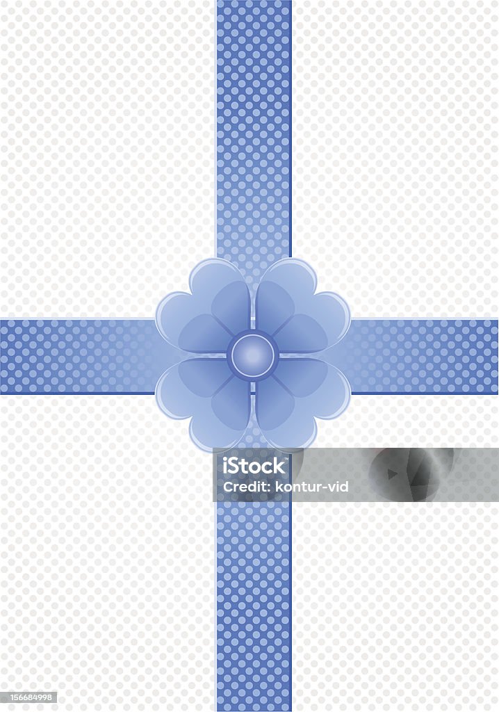 Серый фон с голубые полоски и цветок ВЕКТОР - Векторная графика Без людей роялти-фри
