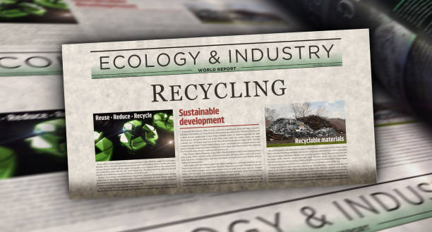 istock Recycling environment and ecology newspaper printing media 1566859304