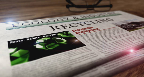 istock Recycling environment and ecology newspaper on table 1566860406