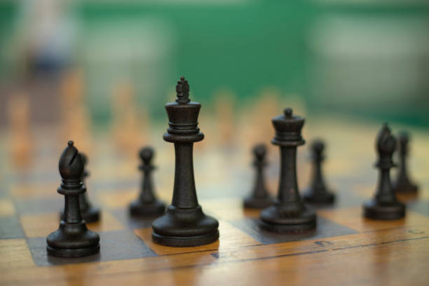 istock Chess pieces on table. Chess Tournament. Ancient Strategy. 1566868043