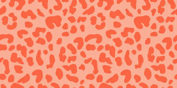 Vector illustration of Abstract Leopard Skin Seamless Patterns. Animal print. geometric folklore ornament for social media banner, cover, wallpaper. Vector illustration.