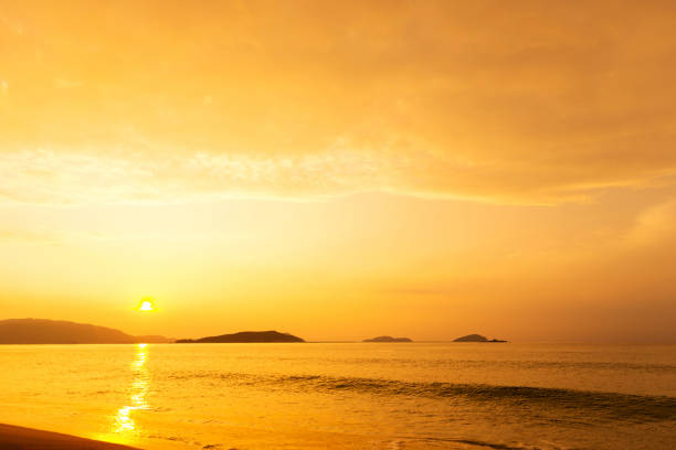 istock Landscape of beautiful beach at sunset 1566903393