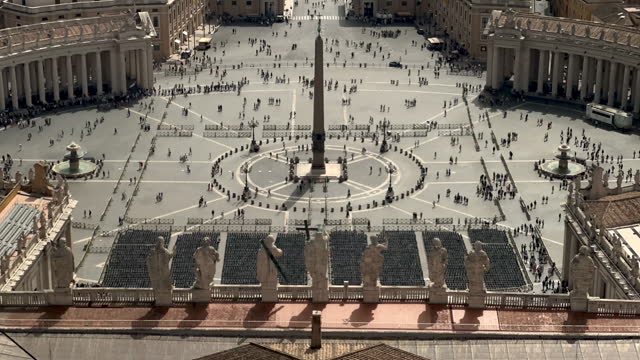 Aerial View of St. Peter's Square, Vatican City, and Rome