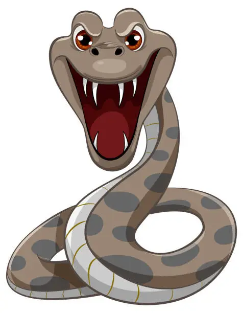 Vector illustration of Python Snake Bites