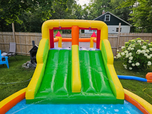 istock Double Blow Up Water Slide 1566952342