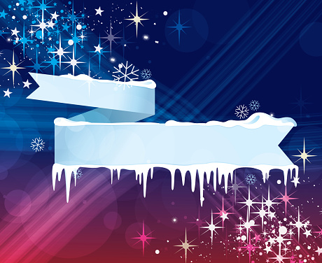 A vector illustration to show winter banner in a star backgrounds