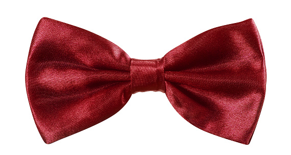 Red bowtie, isolated on white background