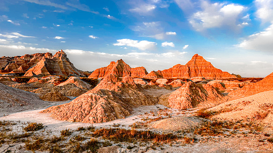 Stunning multicolored rock formations in Badlands National Park