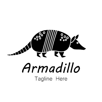 armadillo logo design icon flat vector modern illustration