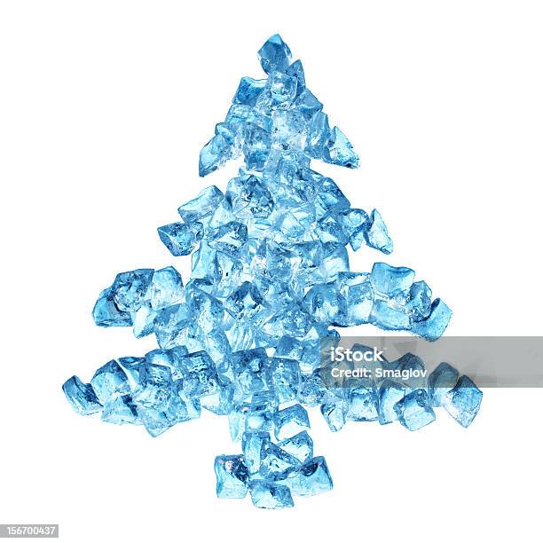 Choinka Wykonane Z Niebieski Lodu - zdjęcia stockowe i więcej obrazów Boże Narodzenie - Boże Narodzenie, Chlapać, Choinka