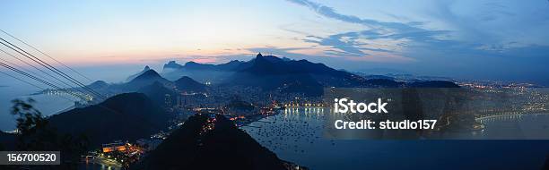 Sonnenuntergang Am Zuckerhut Rio De Janiero Panoramaview Stockfoto und mehr Bilder von Brasilien