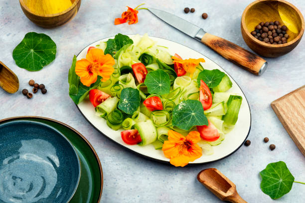 istock Tasty veggie salad with nasturtium 1567025876