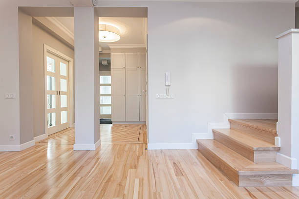 istock Interior entryway of house with white walls 156704101