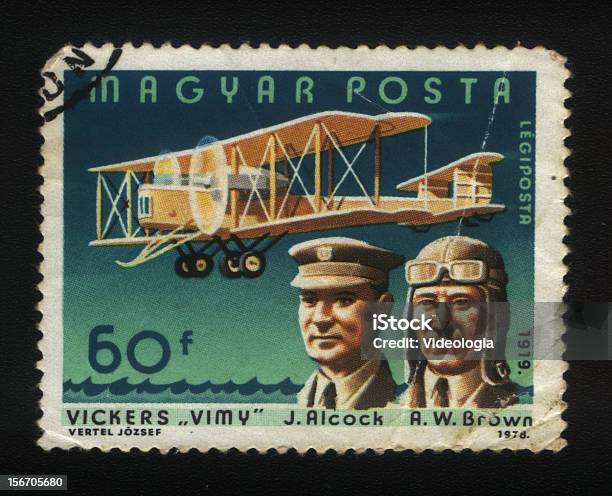 ハンガリー郵便切手ヴィンテージの面 - ビッカースビミーのストックフォトや画像を多数ご用意 - ビッカースビミー, 絵, 複葉機