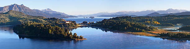 посмотреть точку, озеро perito moreno, барилоче, аргентина - bariloche argentina andes autumn стоковые фото и изображения