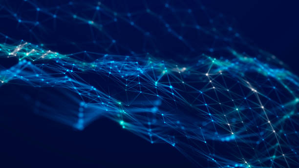 istock Digital technology background. Network connection dots and lines. Futuristic background for presentation design. 3d 1567067975
