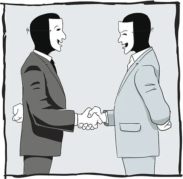 Vector illustration of Suspicious deal