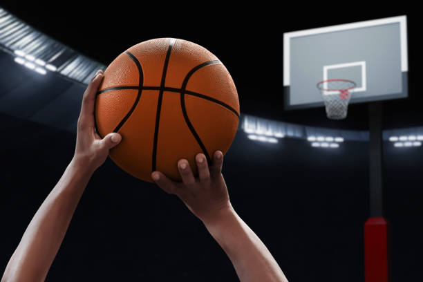istock Professional male basketball player shooting 1567098306