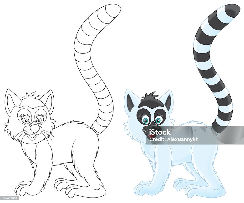 Lemur - Zbiór ilustracji royalty-free (Bez ludzi)
