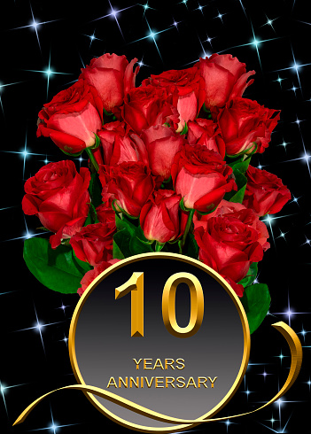 3d illustration, 18 anniversary. golden numbers on a festive background. poster or card for anniversary celebration, party