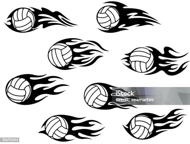 Volleyball Des Tatouages Vecteurs libres de droits et plus d'images vectorielles de Balle ou ballon - Balle ou ballon, Ballon de basket, Basket-ball