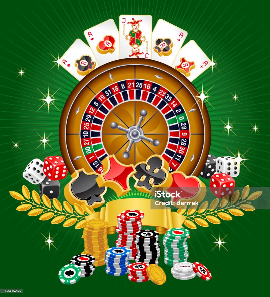 Casinò - arte vettoriale royalty-free di Ruota della roulette