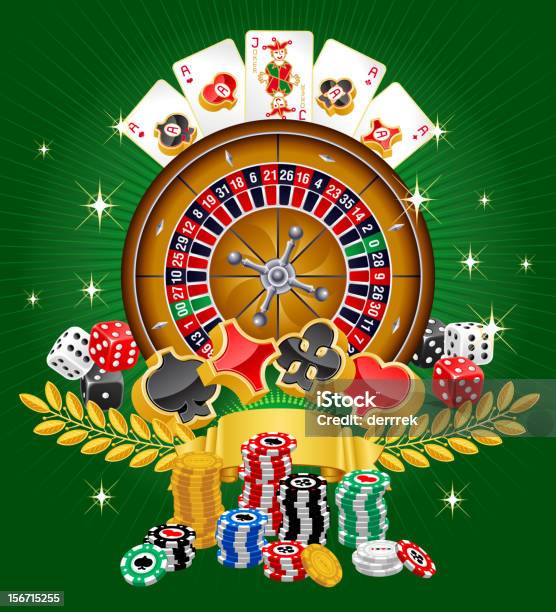 Casinò - Immagini vettoriali stock e altre immagini di Ruota della roulette - Ruota della roulette, Vettoriale, Asso