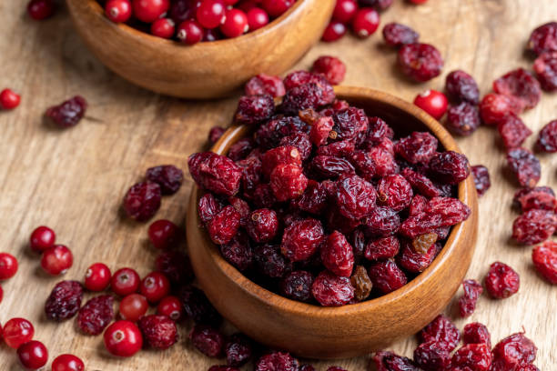 istock Dried red cranberries with sugar syrup 1567156409