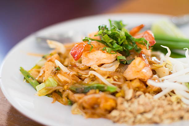 istock Stir fry rice noodles and shrimp 156717752